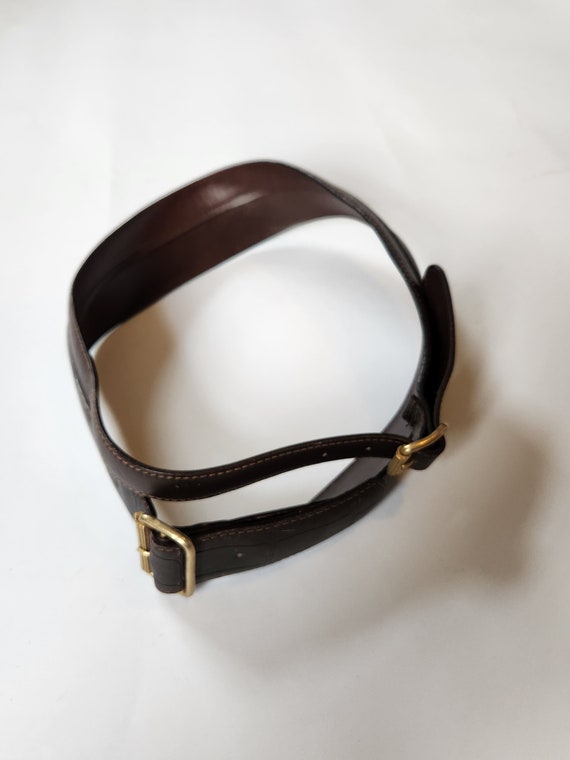 70s Versace belt, Gianni Versace, brown leather, 2