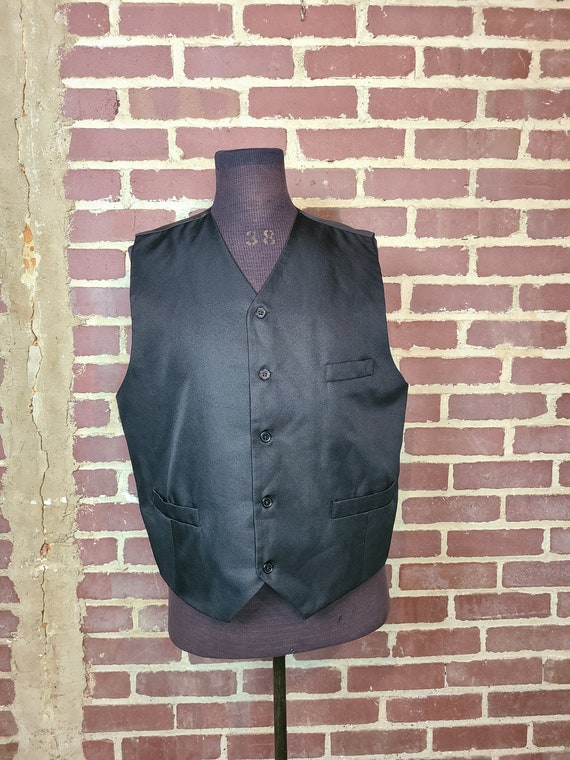 Vintage vest, Pierre Cardin, black, dressy vest, f