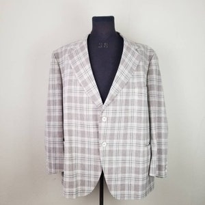 XXL 54R plaid blazer, 60s