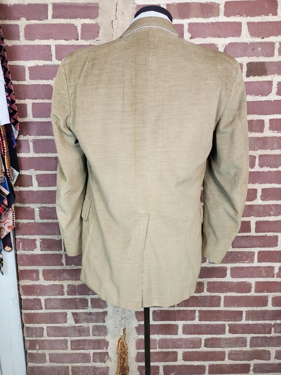 70s corduroy blazer, olive tan brown sportcoat, m… - image 5