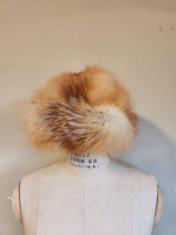 Fox fur hat, vintage fur hat, 22