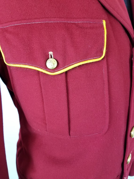 Vintage Irem Shrine Legion of Honor burgundy jack… - image 8