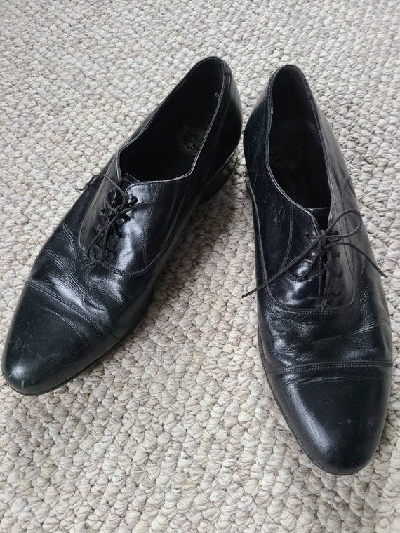 Vintage 12 mens oxford shoes with leather soles, leat… Gem