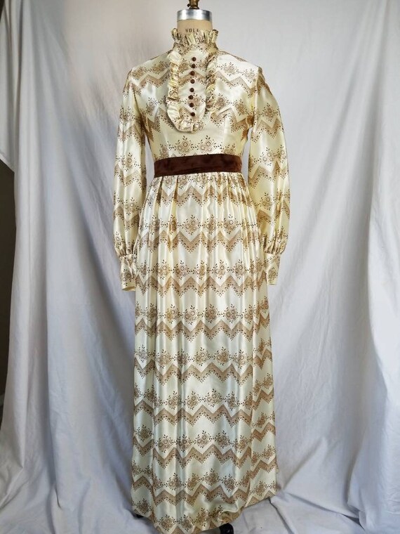 70s long gown, prairie style 36 - image 2