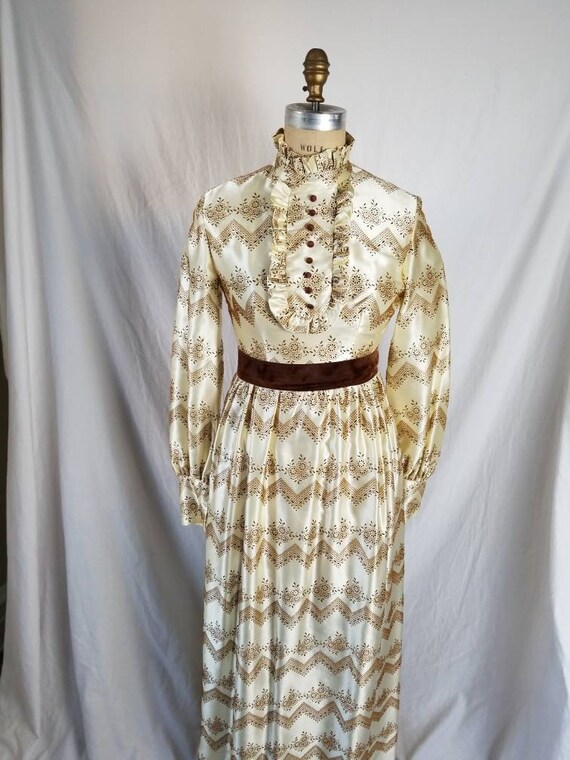 70s long gown, prairie style 36 - image 3