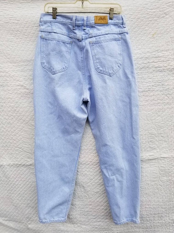 80s Lee jeans 16 womens light wash denim