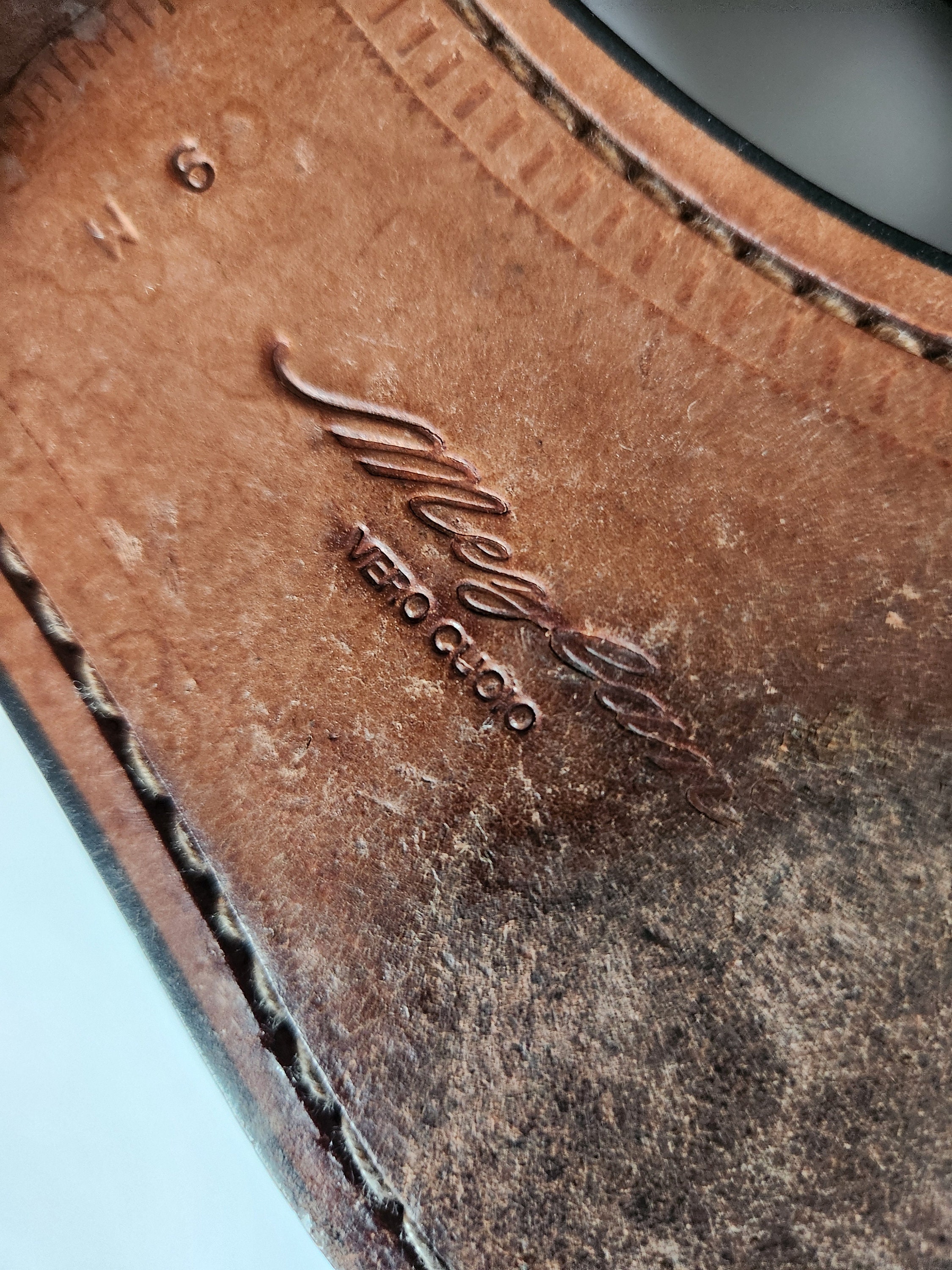 9 Mezlan oxfords, 90s era, brown leather, original box and shoe bags Vintage MEZLAN Mens 9 Leather Oxfords Loafer Dress Shoes  main image 4
