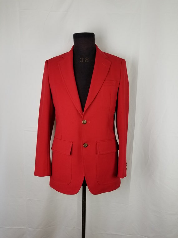 LOT of SIX matching red blazers, vintage, mixed si