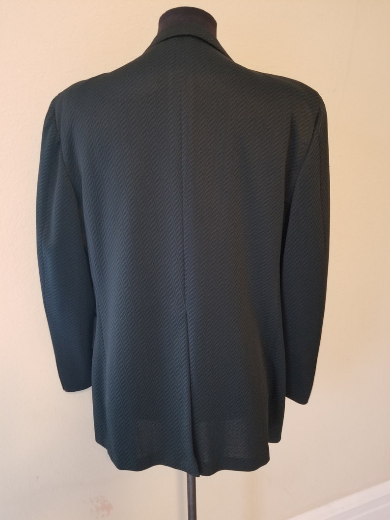 blue green wave pattern 46 chest 44L 60s mens blazer