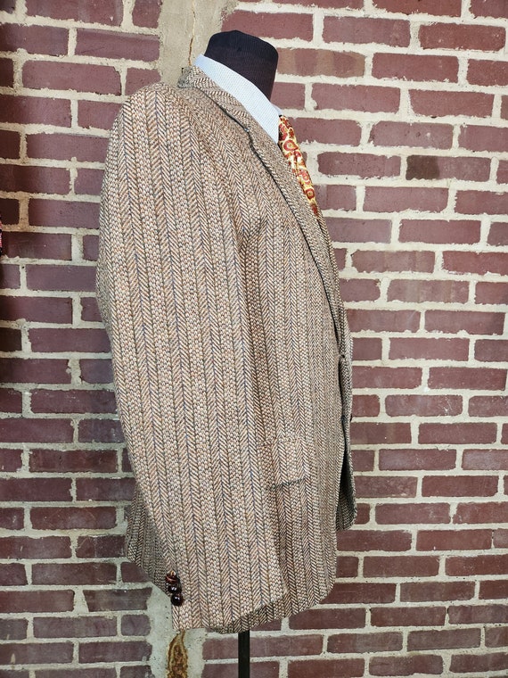 Vintage tweed sportcoat, 46R, mens wool blazer, l… - image 6