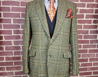 Manteau de veste de sport en laine Donegal Tweed de