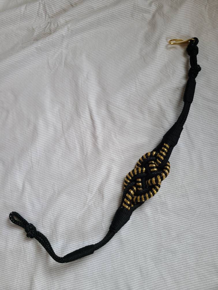 Vintage Black & Gold Medallion 80\'s Rope Twisted Belt Size Large il_fullxfull.3868640773_a3st.jpg main image 4