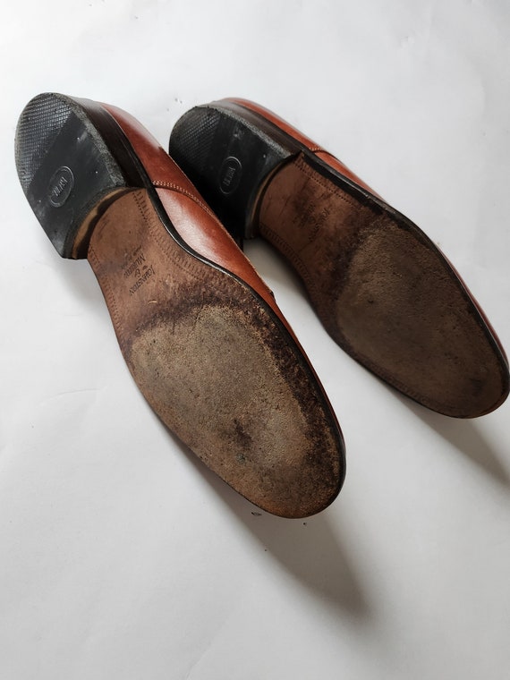 8 1/2 mens two tone oxford shoes, vintage oxfords… - image 3
