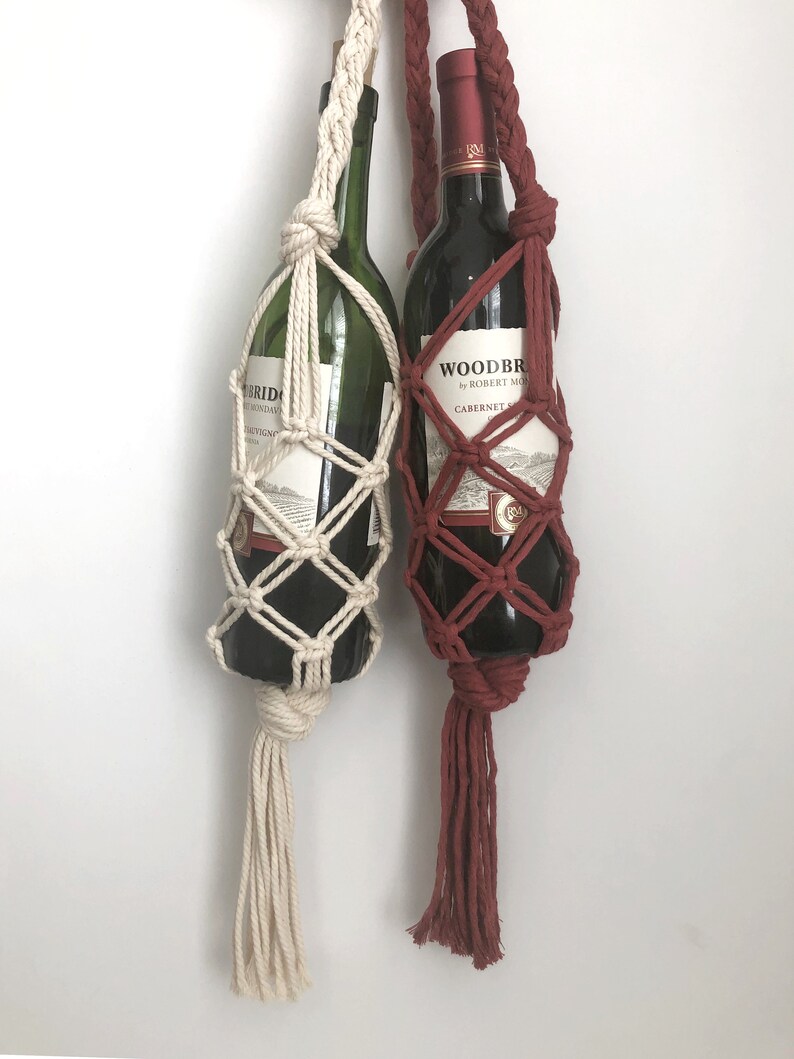 Macrame Wine Bottle Holder Etsy