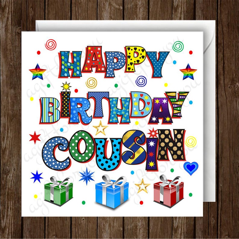 Happy Birthday Cousin for male Greeting Card. Free Postage | Etsy