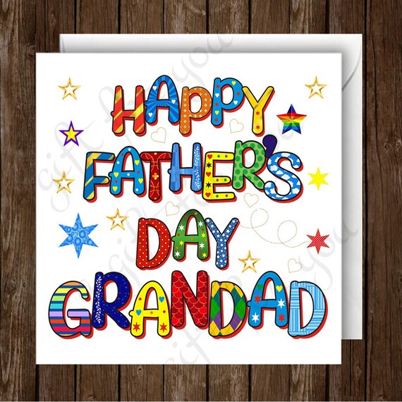 Download Happy Fathers Day Grandad Greeting Card Free Postage Etsy