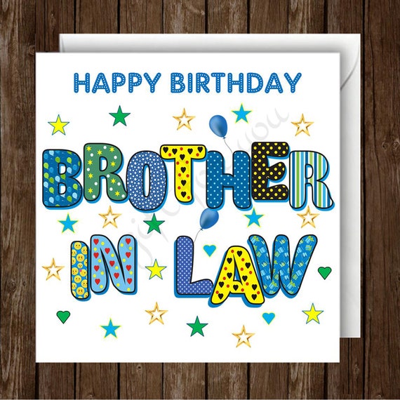Joyeux Anniversaire Beau Frere Carte De Vœux A Linterieur Etsy Canada