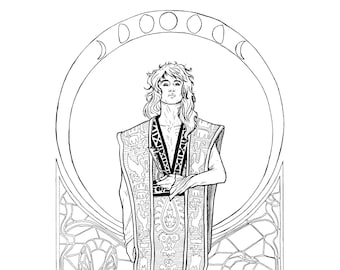 Morpheus with the Key to Hell Coloring Page Download