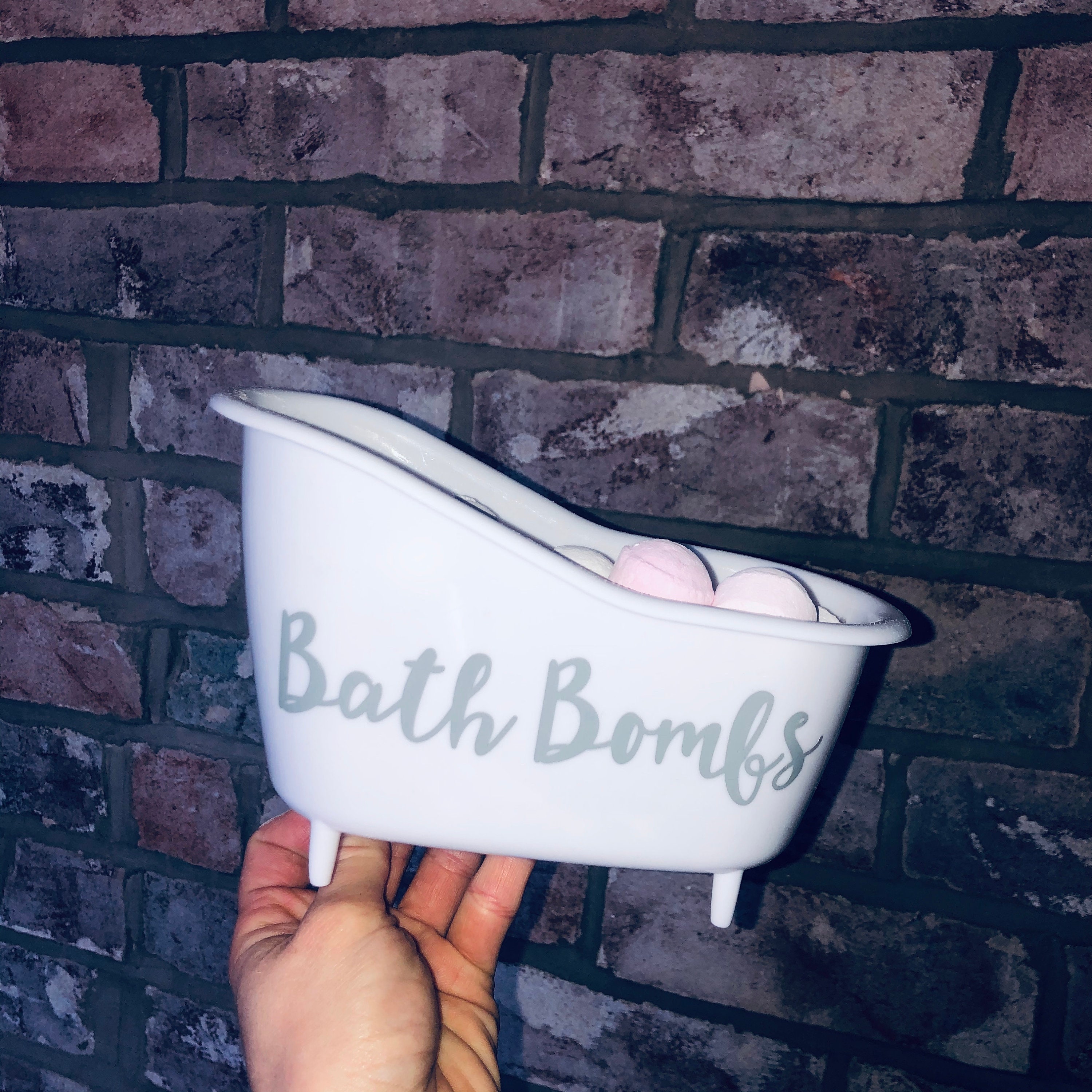 Personalised Mini Bath Bath Bomb Storage Bath Bomb Lovers Bath Etsy