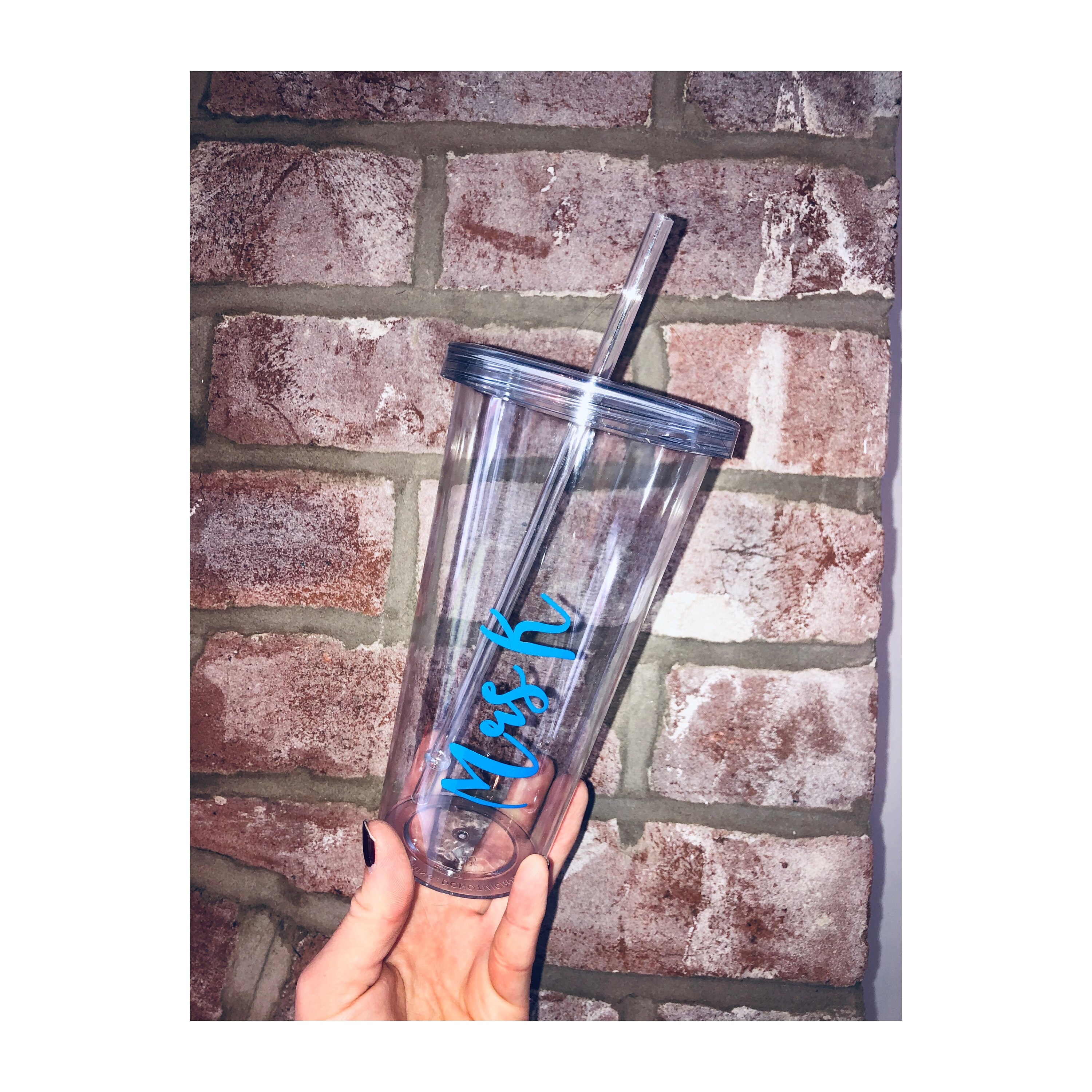Personalised Tumbler With Straw Sipping Cup 500ml Iced Coffee Etsy UK