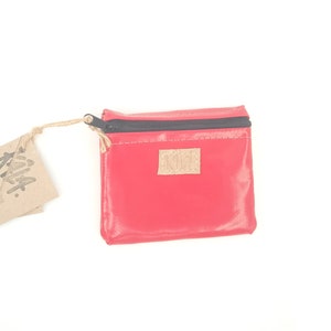 Porte-monnaie Artisanal bâche de camion recyclée "Chalawan"  / Upycled truck Tarpaulin cover coin purse - Handcrafted