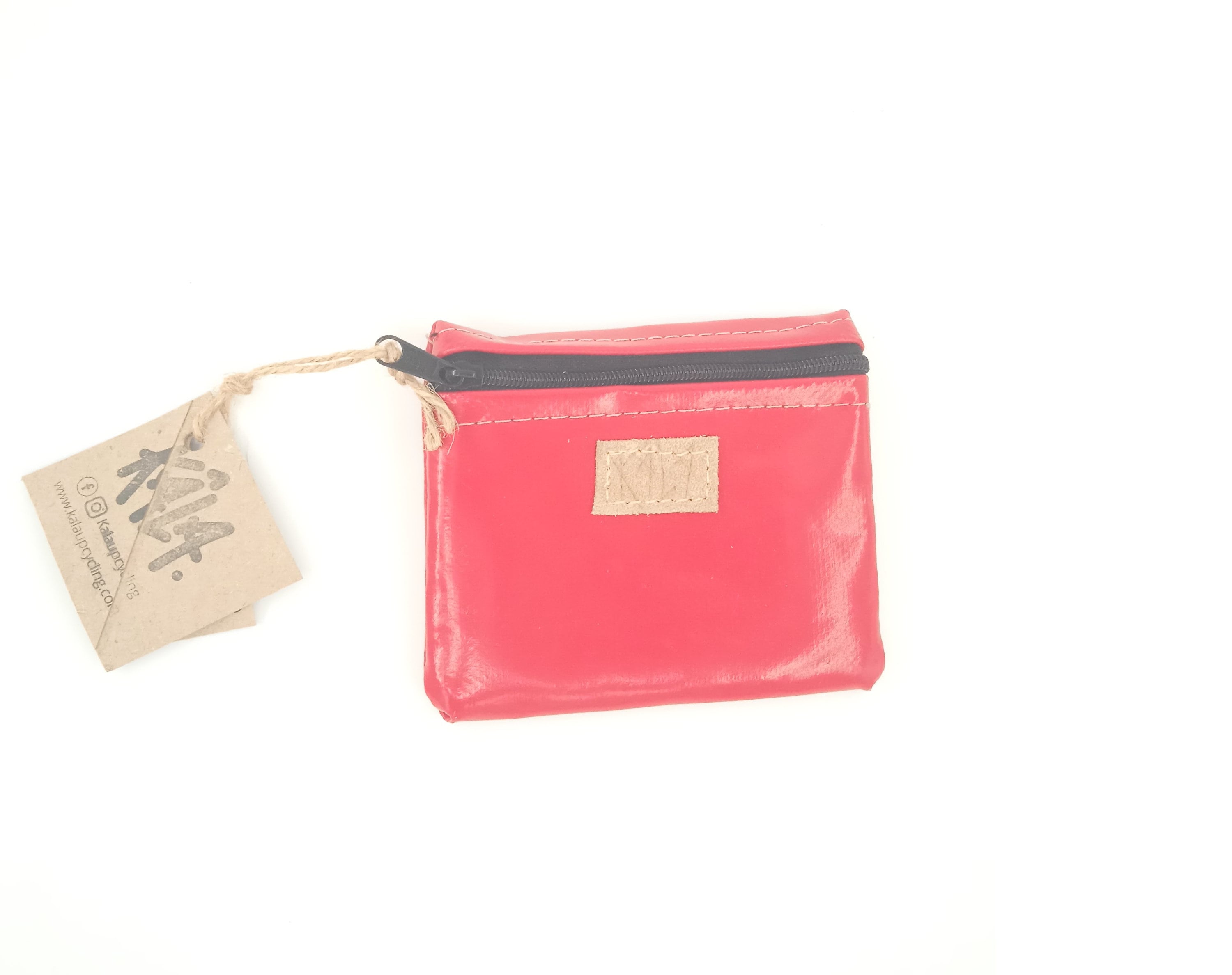 Upcycled truck Tarpaulin cover "Chalawan" coin purse Artisanal