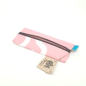 Upcycled advertising Banner Pencil Case – Minimalist Handmade Pouch – Eco-Friendly Gift – Sustainable Zero Waste Accessory