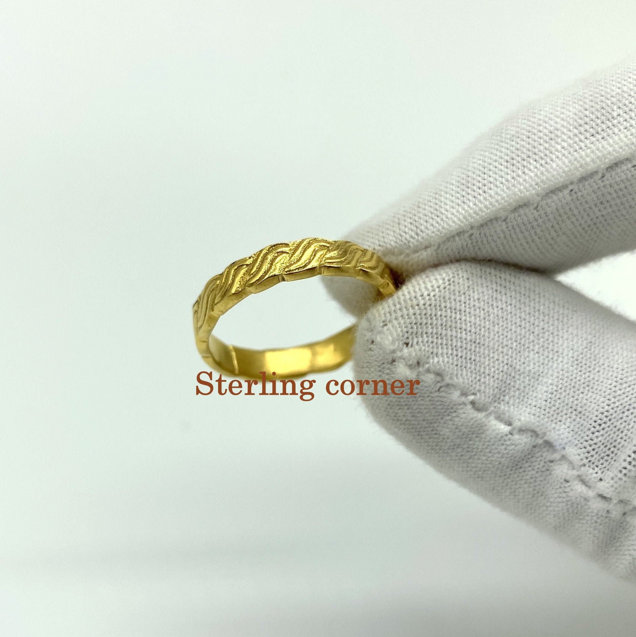 18k Gold Plated Ring, Sterling Silver Ring, Wedding Ring, Engagement Ring, Gold  Plating Band, Silver Band, Fashion Jewelry, Silver Gold Ring - Etsy