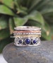 Lapis Lazuli Spinner ring, Three tone ring, Meditation ring, Boho spin ring, Anxiety ring, Spinning band,925 silver ring, Silver jewelry 