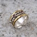 Garnet gemstones ring, Spinner ring, Hammered ring, silver ring, Meditation ring, Women ring, Organic ring , statement ring, silver jewelry 