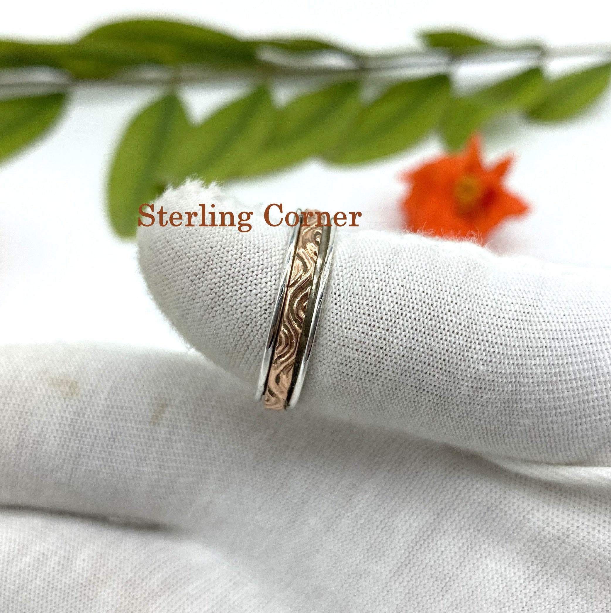 Family ring Organic ring Sterling silver ring Silver Spinner ring spinner band Statement ring Infinity Meditation ring Silver jewelry