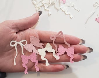 Bow Confetti, coquette bows mix, confetti