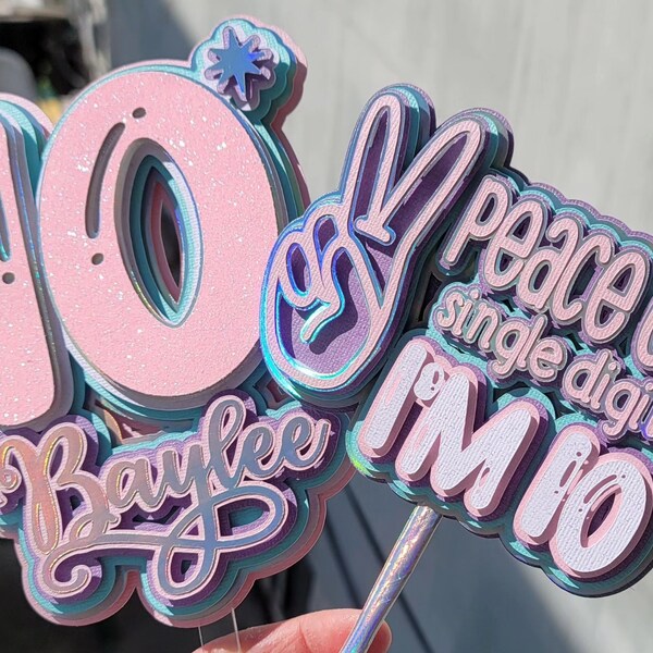 Peace Single Digits Cake Topper Etsy Peace single digits cake topper etsy