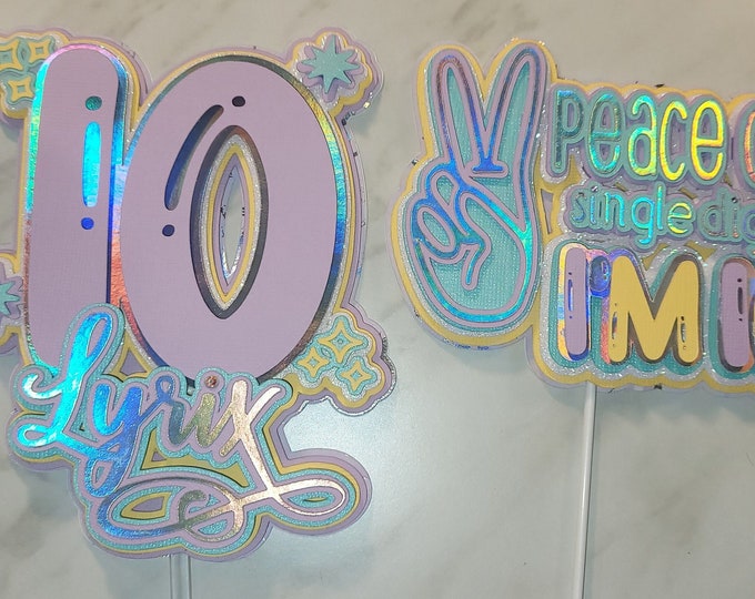 10 Pack of 1st Birthday Cake Toppers Wholesale Bulk Buy Etsy