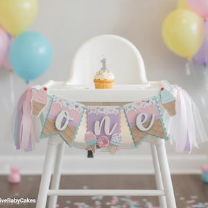 Pancarta para trona Sweet One, decoraciones de dulces para el primer cumpleaños o accesorio fotográfico
