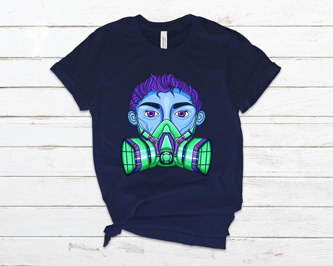 Gas Mask Unisex tshirt Graphic Tee COVID19 Etsy