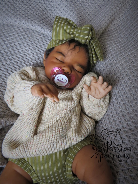 Reborn dolls AA black baby reborn kit August by Dawn Murray Etsy