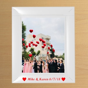 25+ Personalized Frames 4x6 | Flexible Plastic Custom Picture Frames | Party Favors | Wedding, Shower Gifts | Magnet or Easel Back