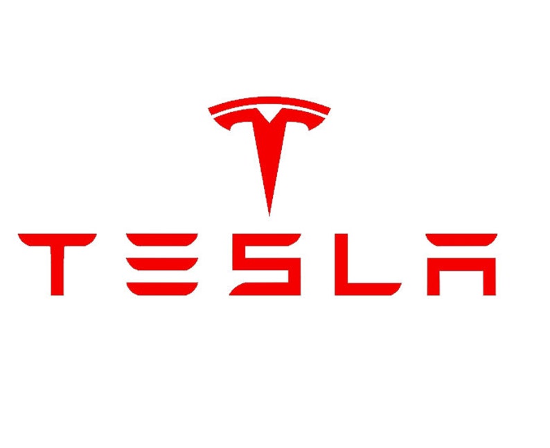Tesla Logo Wall Decal Luxury Sport New Modern Car Decor Art Mural Vinyl Sticker
