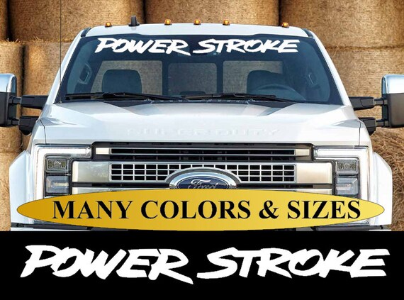 Power Stroke Windshield Banner Ford Diesel Vinyl Decal Sticker Etsy