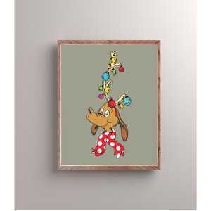 Grinch Digital Print l Max Grinch l Christmas Wall Decor l Christmas Wall Art l Instant Download Printable Wall Art l Grinch Movie Decor