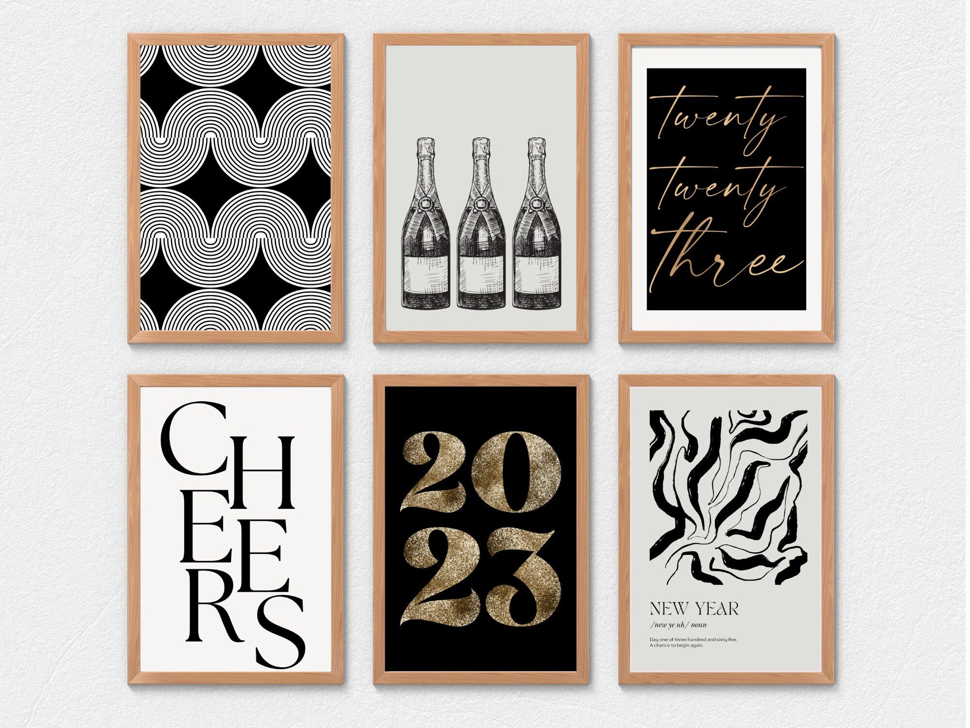 New Years Eve Decorations, 10 PRINTABLES, 2023, New Years Eve Decor ...