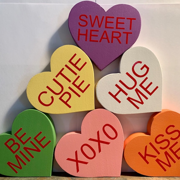 CONVERSATION HEARTS, Heart Shaped Craft Blank