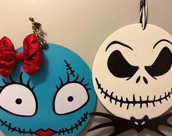 Jack and Sally Wall or Door Hanger