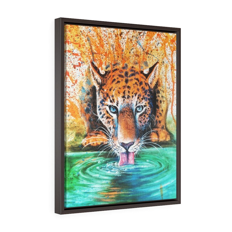 Jaguar Framed Premium Gallery Wrap Canvas image 1