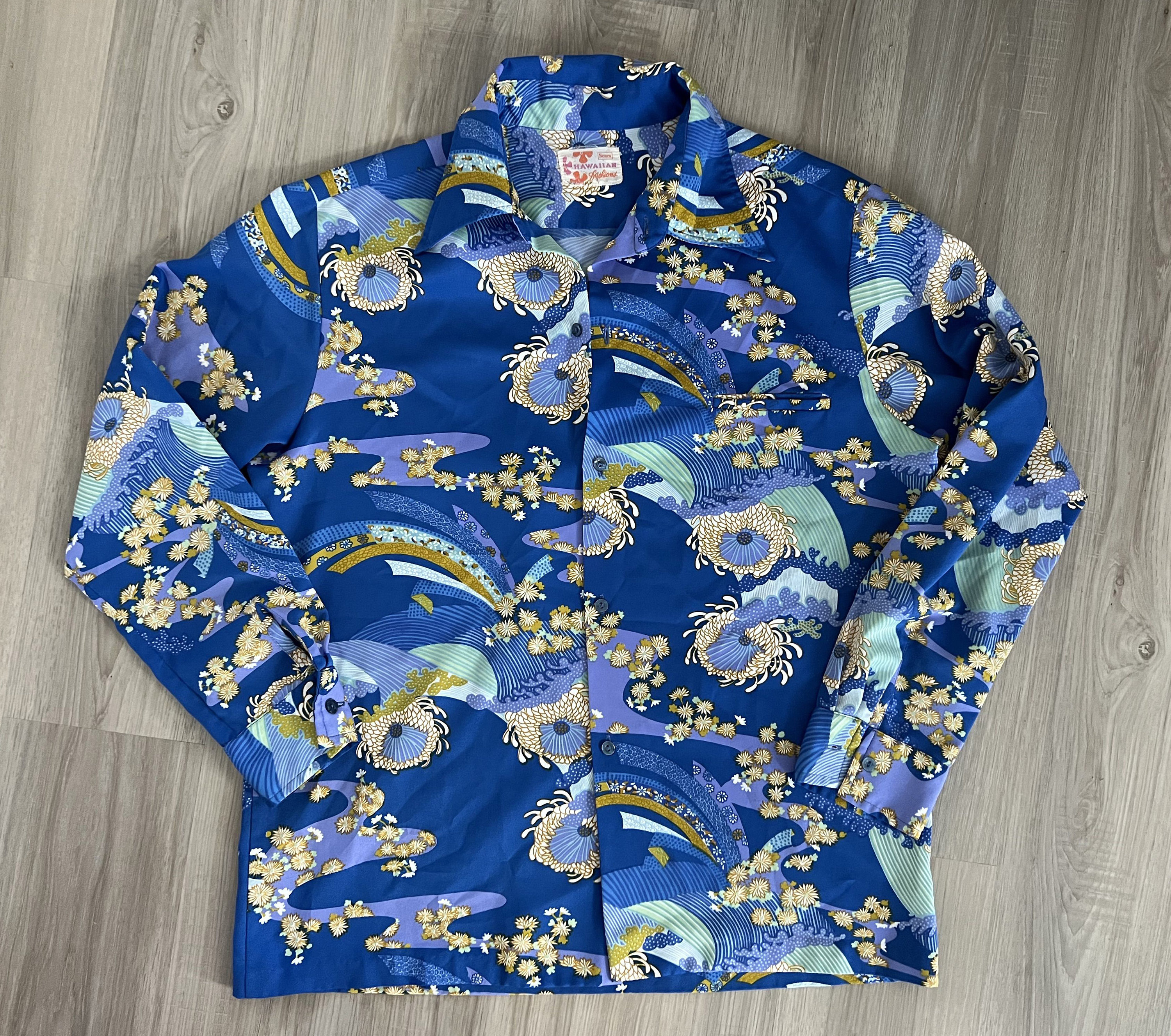 Vintage 1970's Sears Long Sleeve Aloha Hawaiian Shirt - Rare Vintage 1970's Sears Long Sleeve Aloha Hawaiian Shirt - Rare