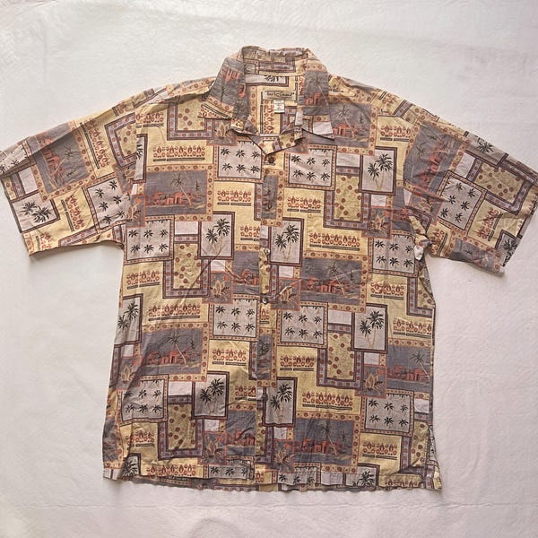 Camisa hawaiana vintage Tori Richard: fabricada en EE. UU., 100 % ALOHA