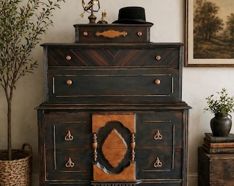 Painted Antique Dresser Chest of Drawers