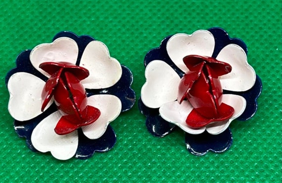 Vibrant, Large, Red, White and Blue Pin - image 4