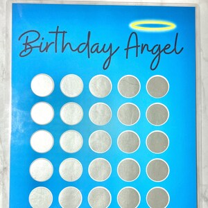Angel 8.5&quot; x 11&quot; Laminated Scratch Off Savings Challenge